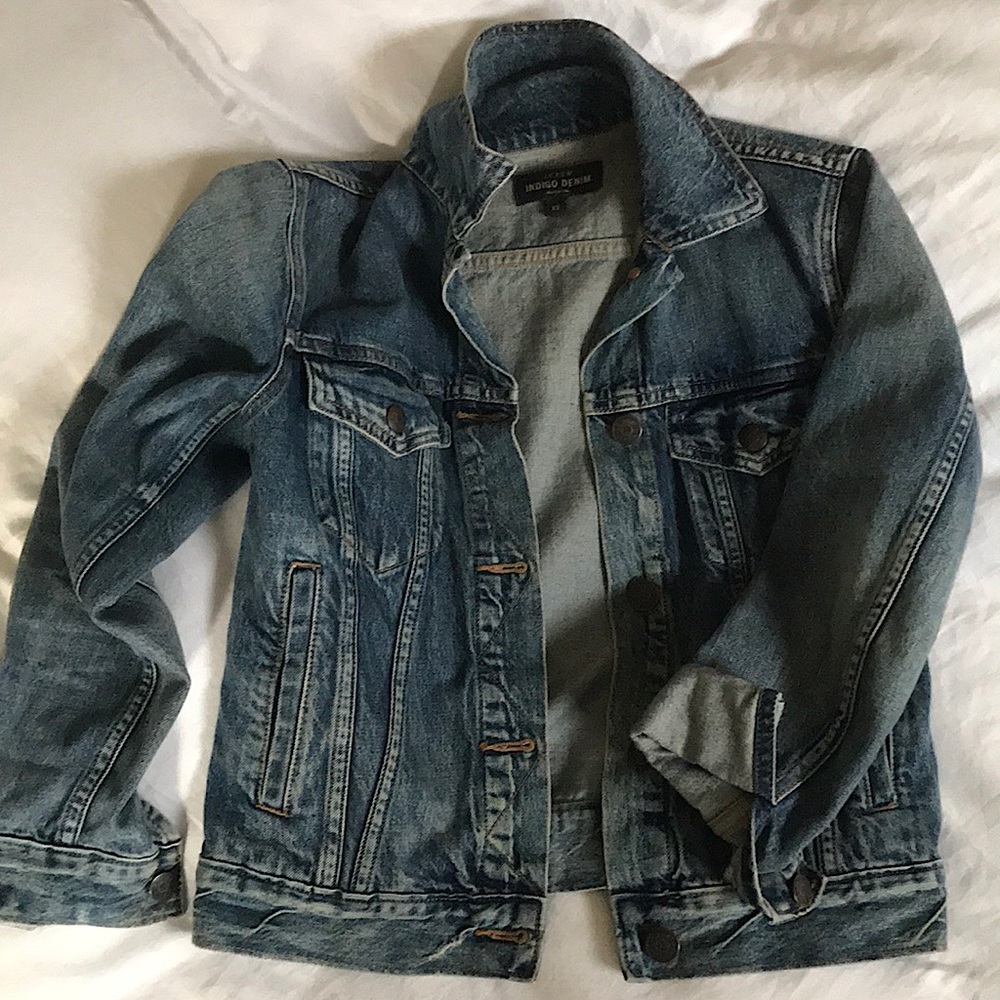 Blue Denim J CREW Indigo Denim Jean Jacket XS